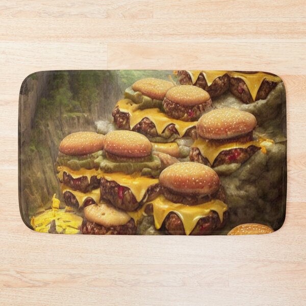 Item preview, Huge Cliff with Cheeseburgers Pouring off in Nature designed and sold by D3monic.