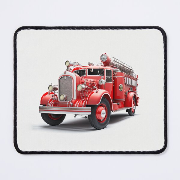 Item preview, Art Deco Fire Truck designed and sold by TheArtfulAI.