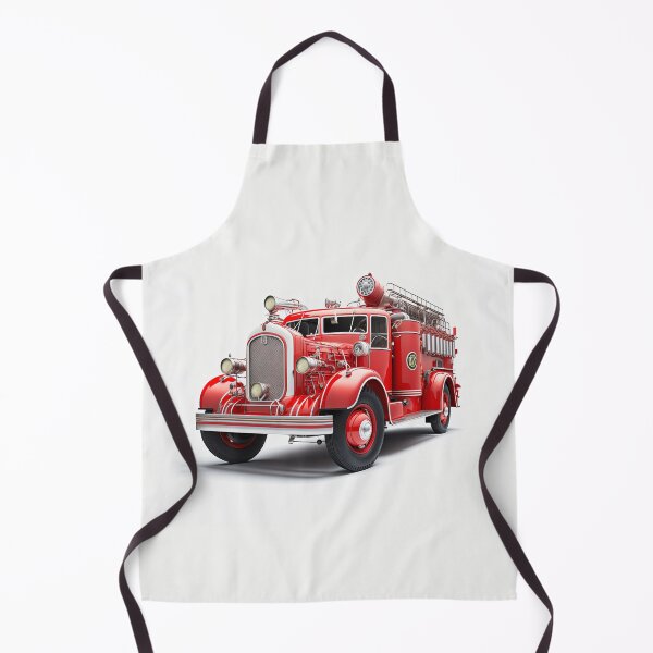 Item preview, Art Deco Fire Truck designed and sold by TheArtfulAI.