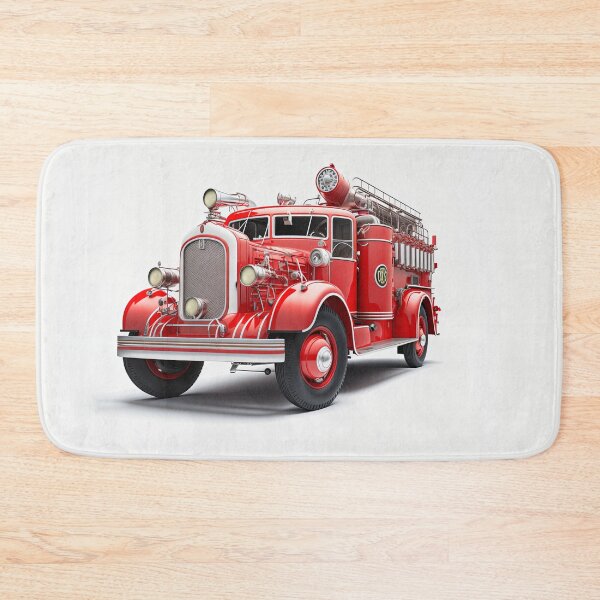 Item preview, Art Deco Fire Truck designed and sold by TheArtfulAI.