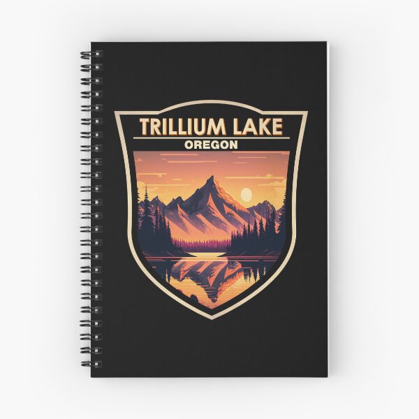 Item preview, Trillium Lake Oregon Travel Art Badge designed and sold by KrisSidDesigns.