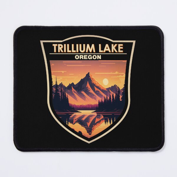 Item preview, Trillium Lake Oregon Travel Art Badge designed and sold by KrisSidDesigns.
