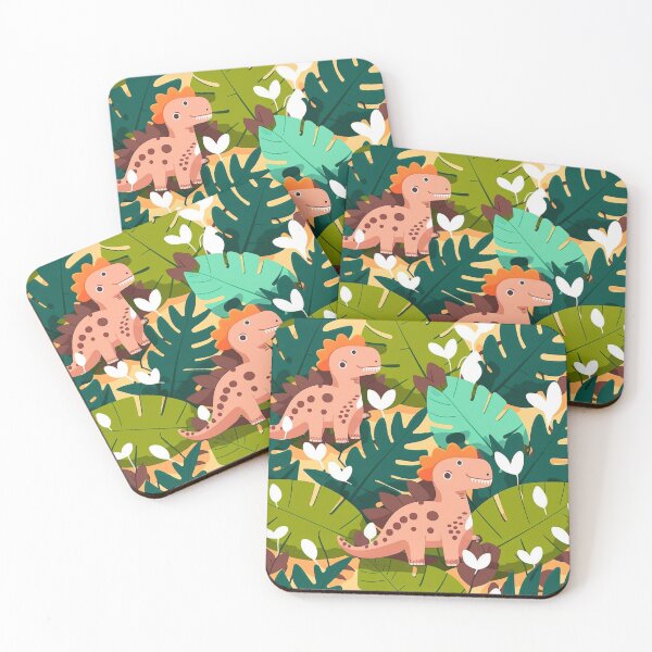 Item preview, Dino Patterns with Plam Leaves designed and sold by comicc.