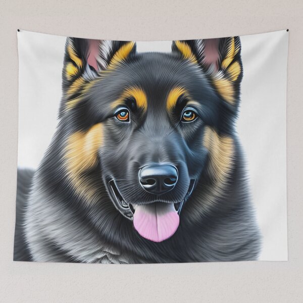 Item preview, German shepherd, charcoal drawing, Ai Generated Art  designed and sold by ACC .