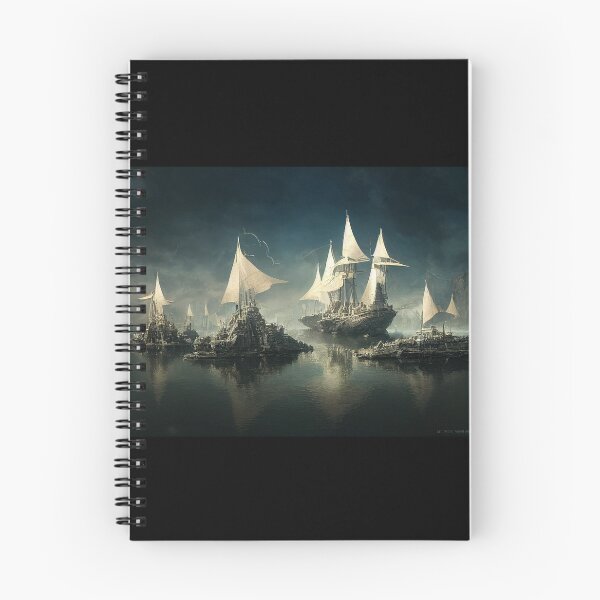 Item preview, Fantasy war ship tshirt designed and sold by Mercixai.