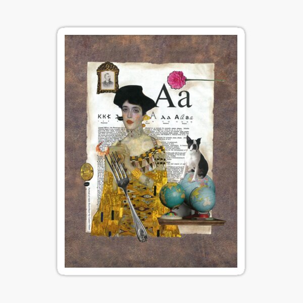 Aperçu de l'œuvre Dictionnaire Collage Artsy Décor Littéraire "A" pour Adele créée et vendue par KathyGrippi.