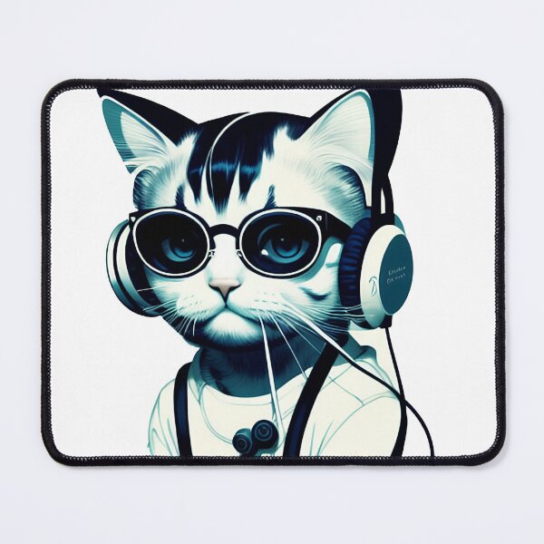 Item preview, cute baby kitty cat wearing glasses illustration 1 designed and sold by vishalraifx.