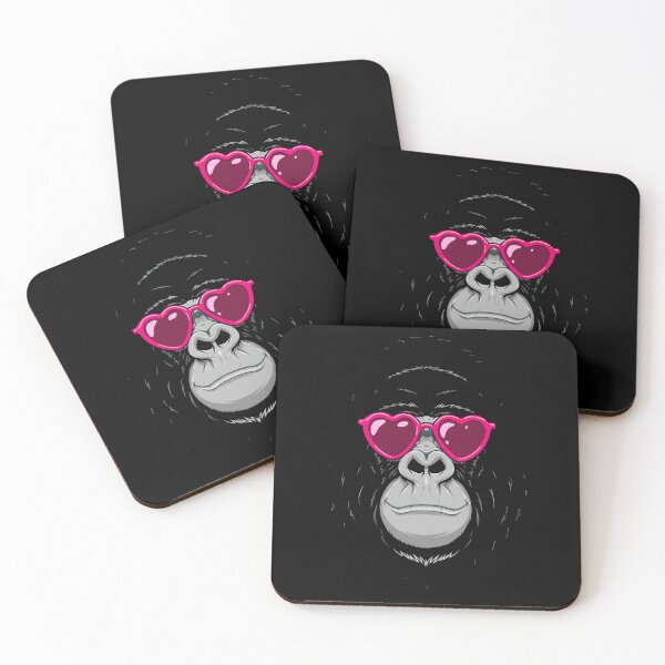 Item preview, Gorilla Valentine For Women Face Heart Glasses designed and sold by iliasjeff.