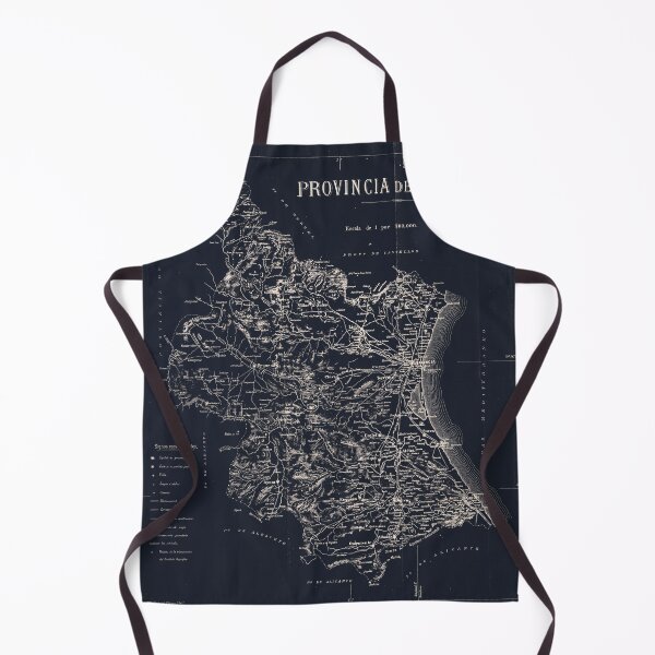 Item preview, Vintage old map of Valencia, Spain. Ancient glowing blue map of Valencia designed and sold by Long Exposure.