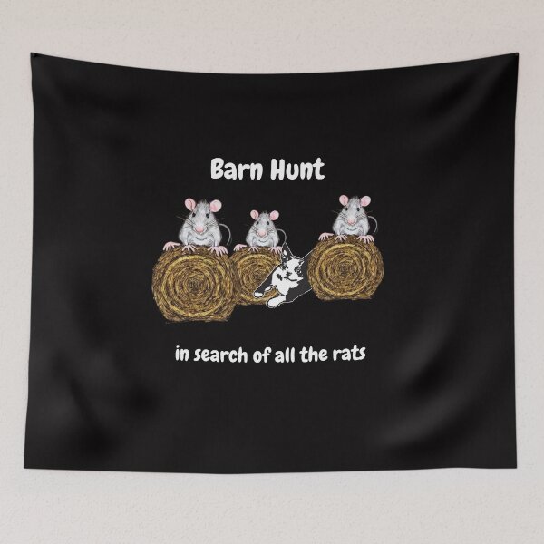 Item preview,  Funny Barn Hunt - in search of all the rats with a Boston Terrier designed and sold by Just4doglovers.