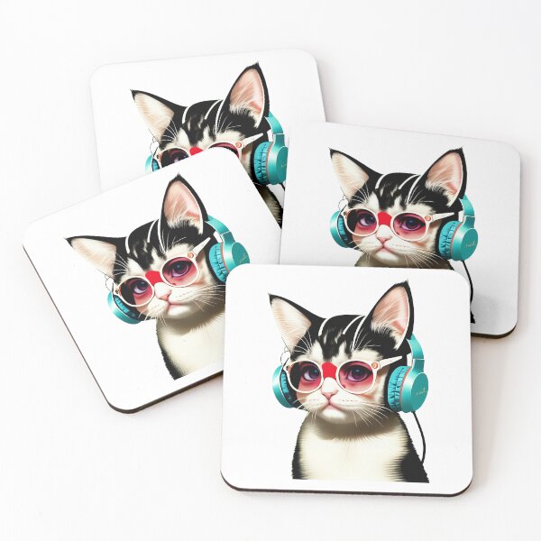 Item preview, Copy of cute baby kitty cat wearing glasses illustration 2 designed and sold by vishalraifx.