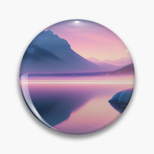 Item preview, Sparkling lake with northern lights | Beautiful Landscapes | Original Digital Art designed and sold by ArtworkbyEmmy.