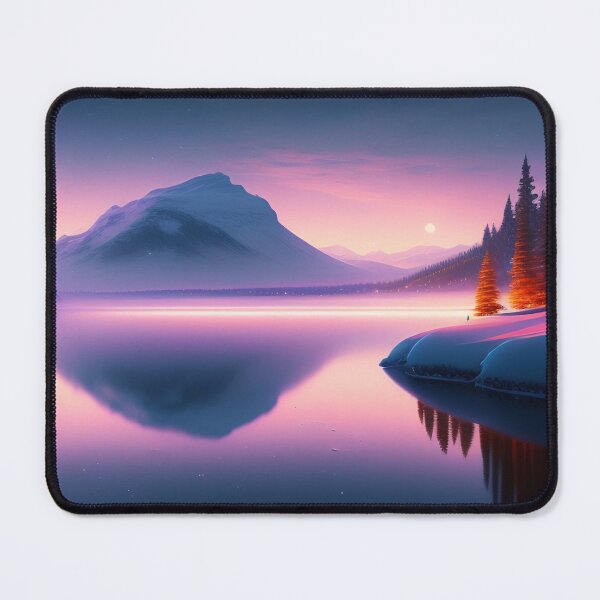 Item preview, Sparkling lake with northern lights | Beautiful Landscapes | Original Digital Art designed and sold by ArtworkbyEmmy.