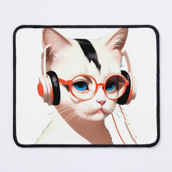 Item preview, Cute baby kitty cat wearing glasses illustration 3 designed and sold by vishalraifx.