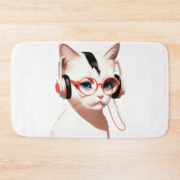Item preview, Cute baby kitty cat wearing glasses illustration 3 designed and sold by vishalraifx.