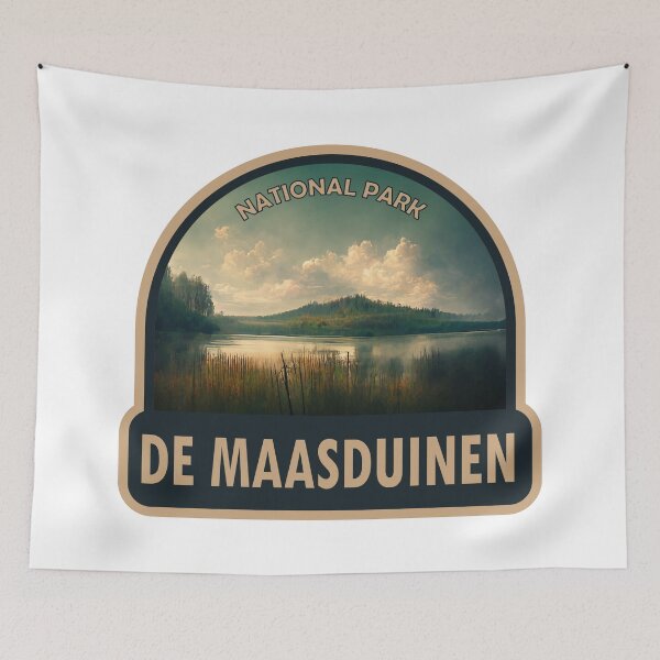 Item preview, De Maasduinen National Park Netherlands Watercolor designed and sold by KrisSidDesigns.