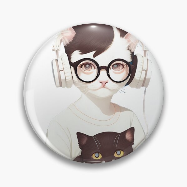 Item preview, cute baby kitty cat wearing glasses illustration 4 designed and sold by vishalraifx.