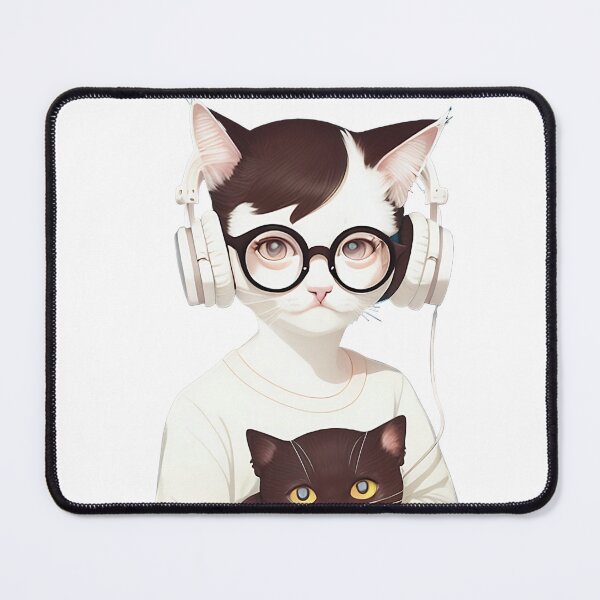 Item preview, cute baby kitty cat wearing glasses illustration 4 designed and sold by vishalraifx.