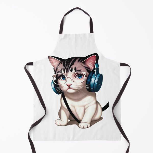Item preview, Cute baby kitty cat wearing glasses illustration 5 designed and sold by vishalraifx.