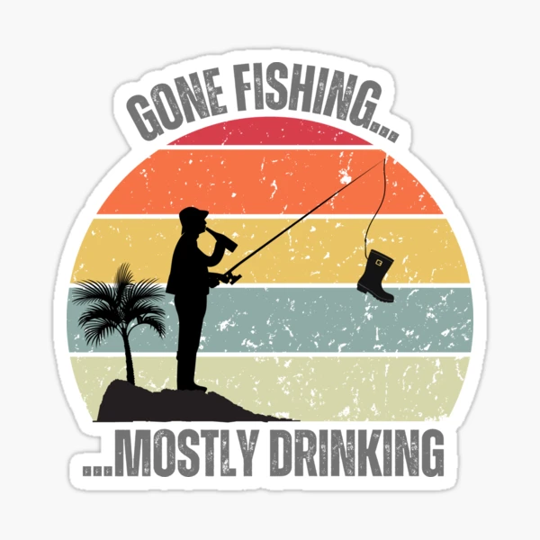 Gone Fishing Sticker – Little Shop of Curiosity