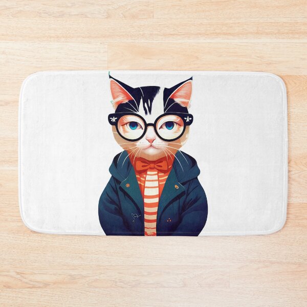 Item preview, cute baby kitty cat wearing glasses illustration 6 designed and sold by vishalraifx.