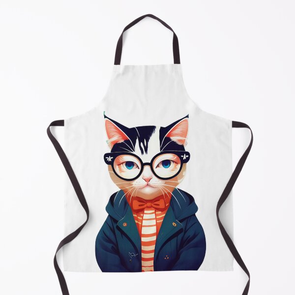 Item preview, cute baby kitty cat wearing glasses illustration 6 designed and sold by vishalraifx.