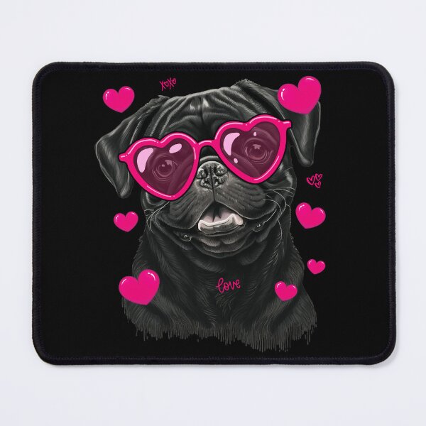 Artikelvorschau, Valentine Black Mops Geschenk für Frauen Herz Mops Mama Valentine entworfen und verkauft von iliasjeff.
