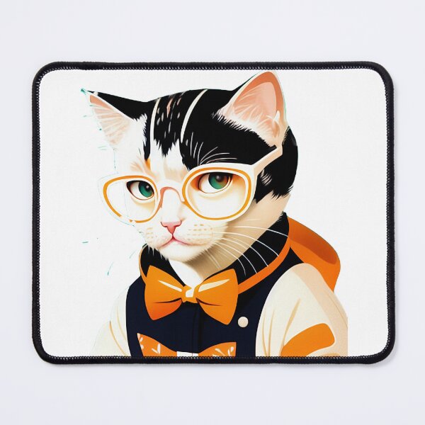 Item preview, cute baby kitty cat wearing glasses illustration 7 designed and sold by vishalraifx.