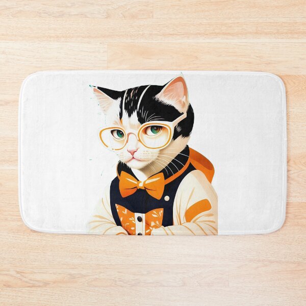 Item preview, cute baby kitty cat wearing glasses illustration 7 designed and sold by vishalraifx.