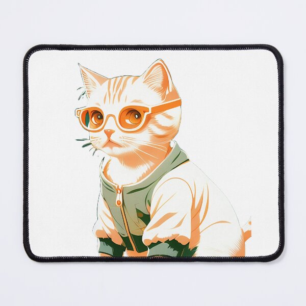 Item preview, cute baby kitty cat wearing glasses illustration 8 designed and sold by vishalraifx.