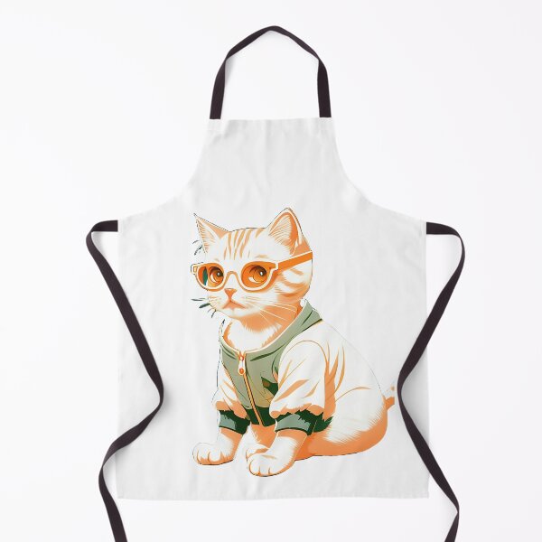 Item preview, cute baby kitty cat wearing glasses illustration 8 designed and sold by vishalraifx.