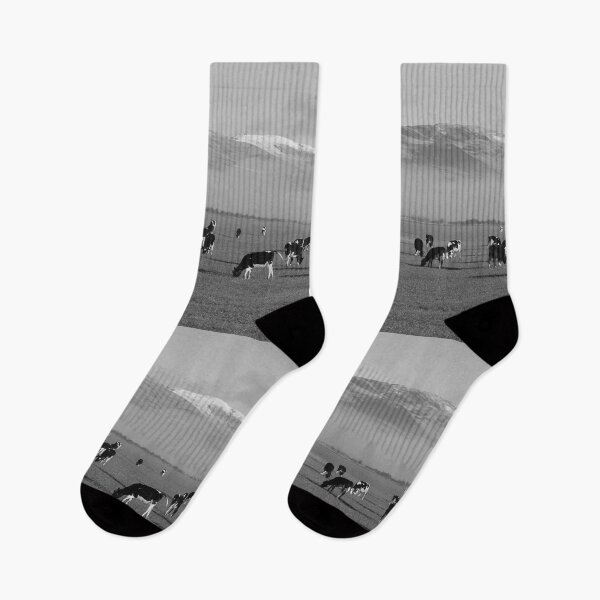 Item preview, Morning fog on the farm Inch Island Donegal Black and white designed and sold by eddiebarronshop.