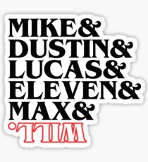 Dark Stranger Things 2 Cast - Funny Stranger Things Parody Sticker T-Shirt Pillow Sticker