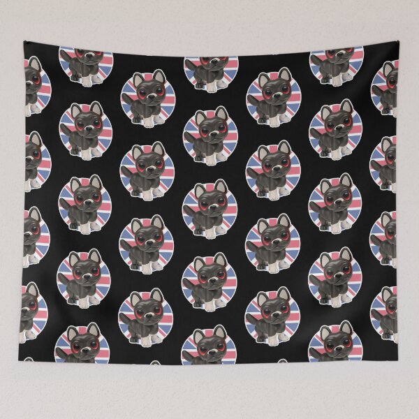 Item preview, Super cute rendered toy British bulldog on a Union Jack flag designed and sold by w1ckerman.