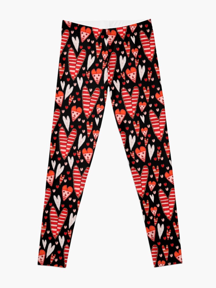 Valentine Hearts  Leggings for Sale by StephanieWilcox