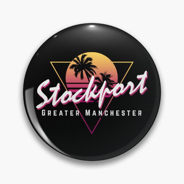Item preview, Funny 80s Retro Sunset 'Stockport' Greater Manchester designed and sold by dinosareforever.