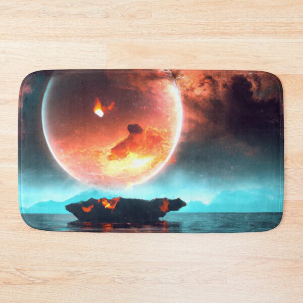 Item preview, Boat Ride Through a Burning Universe - Serene Night on the Cosmic Ocean designed and sold by WBP Mart.