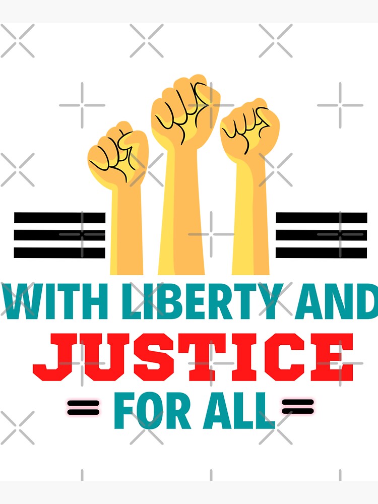 WITH LIBERTY and JUSTICE for ALL Organic Cotton Tote Bag