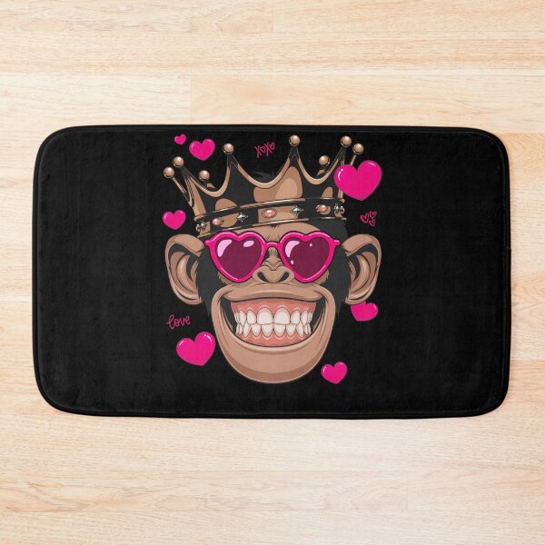 Item preview, Chimpanzee Valentine Gift Heart Glasses Monkey Valentine designed and sold by iliasjeff.