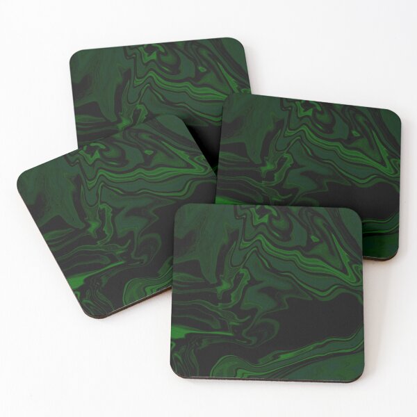 Item preview, Dark green abstract swirl pattern designed and sold by Stirlys-art.