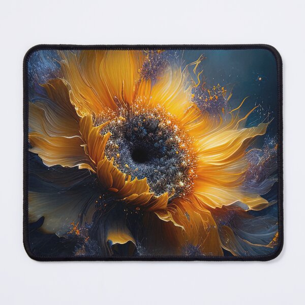 Item preview, Cinematic sunflower in blue cosmos designed and sold by RK - Shop.