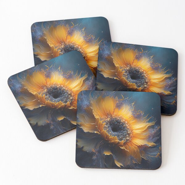 Item preview, Cinematic sunflower in blue cosmos designed and sold by RK - Shop.