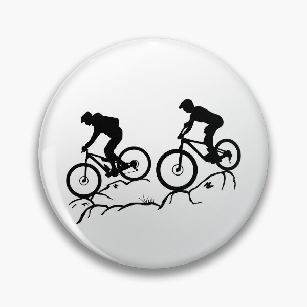 Artikelvorschau, Mountain biker, Downhill biking, Mountain biking duo entworfen und verkauft von claudiasartwork.