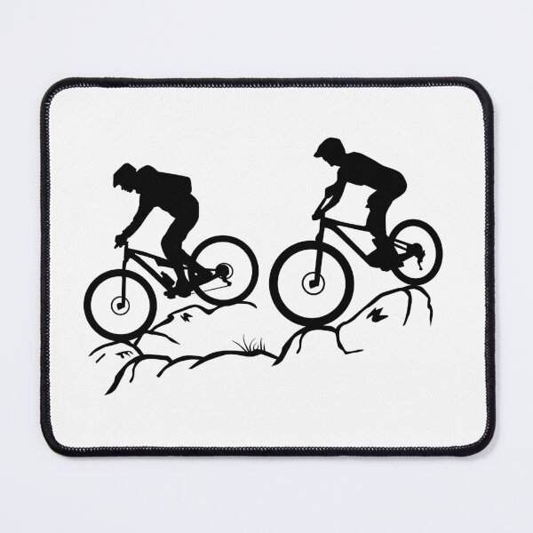 Item preview, Mountain bikers, downhill biking, mountain biking duo designed and sold by claudiasartwork.