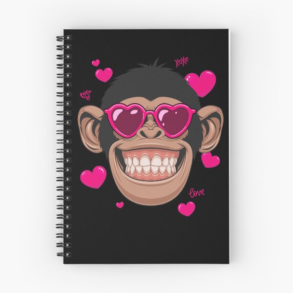 Item preview, Chimpanzee Valentine Heart Glasses Monkey Valentines Day designed and sold by iliasjeff.