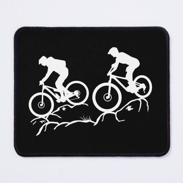Item preview, Mountain bikers, downhill biking, mountain biking duo designed and sold by claudiasartwork.