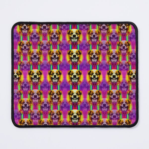 Item preview, cute small dogs with colorful flowers  designed and sold by Pepita Selles.