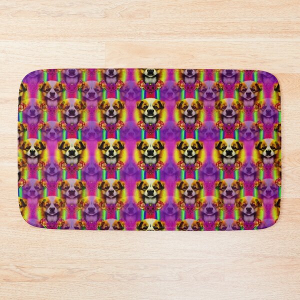 Item preview, cute small dogs with colorful flowers  designed and sold by Pepita Selles.