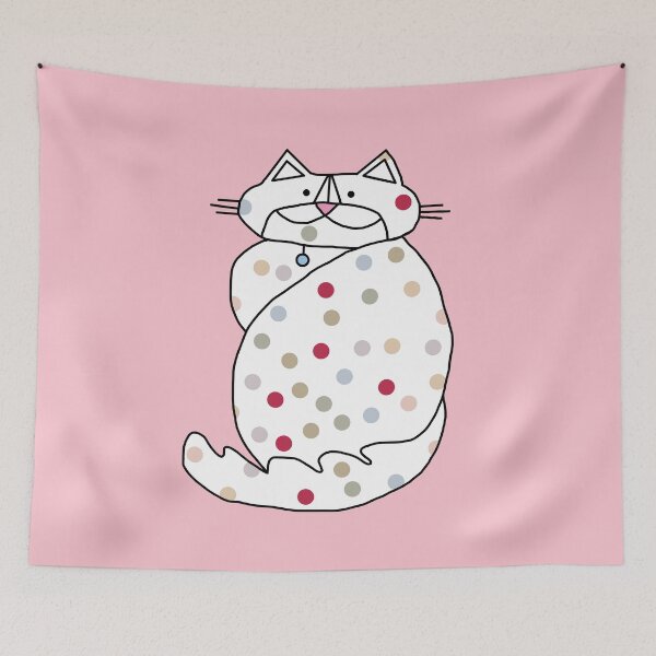 Item preview, Magentaverse Spotty Cute Cat designed and sold by ellenhenry.