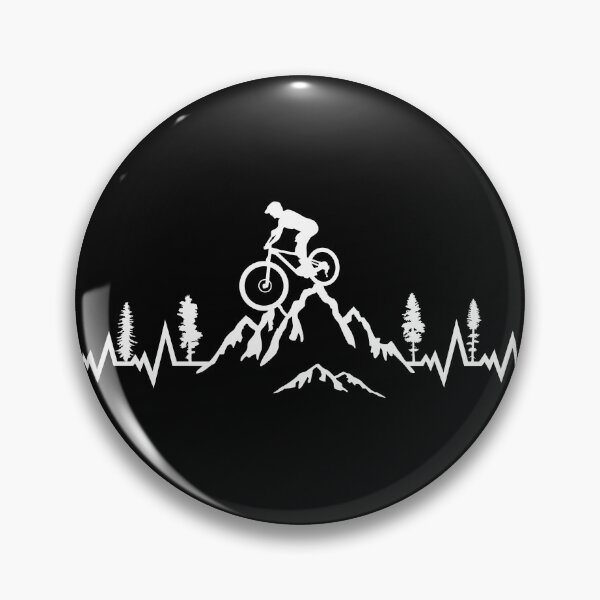 Artikelvorschau, Mountain biking, Radfahren, Downhill biking, Mountainbike Puls Herzschlag entworfen und verkauft von claudiasartwork.